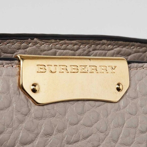 Burberry Grey Embossed Check Leather Dewsbury Tote Bag - Picture 7 of 12